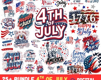 4th of July SVG Bundle, America 1776 Patriotic Shirt Design (Digital Download)