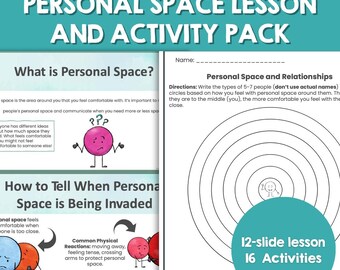 Personal Space Bubble Lesson & Activities | Personal Boundaries Worksheets | SEL Unit, School Counseling Small Groups, Grades 3-5