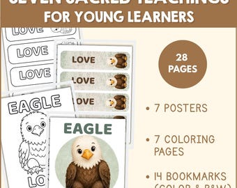Seven Grandfather Teachings | 7 Sacred Teachings for Kids | Posters, Bookmarks, Coloring Pages | Indigenous Education | Bulletin Board Decor