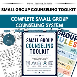 Counseling Groups | Small Groups Toolkit for School Counselors | Group Management System Forms, Confidentiality, Group Rules, Referrals, PDF