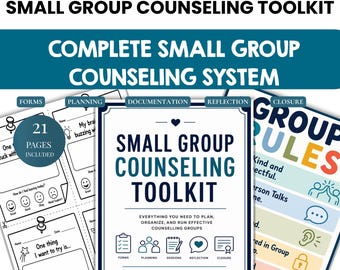 Gruppi di consulenza / Kit di strumenti per piccoli gruppi per consulenti scolastici / Sistema di gestione dei gruppi: moduli, riservatezza, regole del gruppo, segnalazioni, PDF