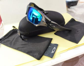 Oakley Pitboss 2 Polarized Sunglasses Frame Matte Black Blue.