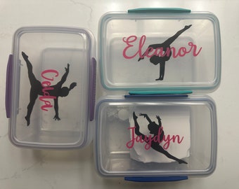 Personalized - Chalk Box - Gymnastics (33.8oz / 1 Liter) - 6.9 x 4.6 x 3.2 inches