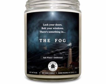 The Fog Candle: zout water, drijfhoutgeur – Moody Coastal Vibes (8 oz sojawas)