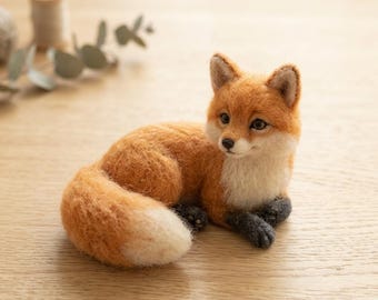 Fox DIY Craft Set Stress Relief Hobby Gift Needle Felting Kit for Beginners