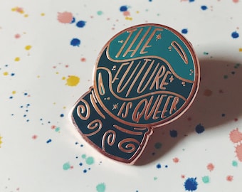 The Future is Queer Enamel Pin | Queer Cloissone Pin | Pins for friends | Queer Magic Pin | Lgbtq pride flair | Crystal ball