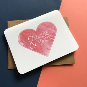 Carte du conjoint et du conjoint ( fr) carte de fiançailles queer enby Nouvellement engagé Carte de fiançailles non binaires ( Carte Engaygement