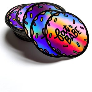 Fat Babe Fat Positive Holographic Donut Sticker