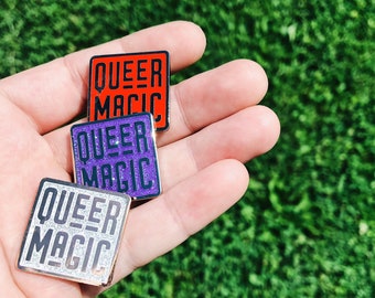 Queer Magic Enamel Pin | Queer Cloissone Pin | Pins for friends | Queer Magic Pin | Lgbtq pride flair | Gay glitter