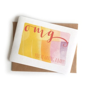 OMG Vous avez une carte de bébé Carte Preggers ( fr) Bun In The Oven (en anglais seulement) Drôle de carte de grossesse (fr) Laissez-moi nommer votre bébé ( Début de l’aventure