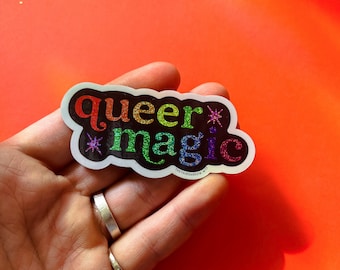 Queer Magic Pixie Dust Glitter Sticker: Pride Stocking Stuffer