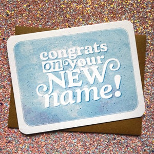Congrats on Your New Name Trans Name Change Card image 2