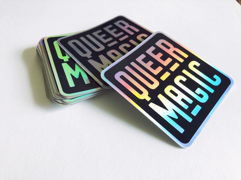 Queer Magic Vinyl Sticker Holographic Queer Magic Sticker Queer Pride Sticker image 4