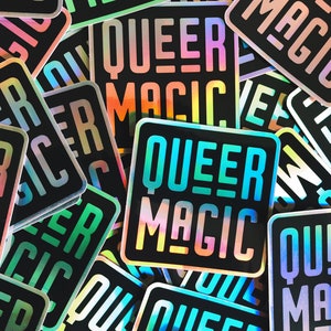 Queer Magic Vinyl Sticker Holographic Queer Magic Sticker Queer Pride Sticker image 2