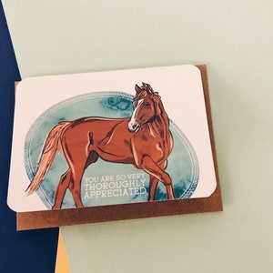 Carte de remerciement Carte de pur-sang (fr) Carte pour ami (fr) Stationnaire unique (en anglais seulement) Carte de remerciement unique (fr) Carte équestre (fr) Cheval de course