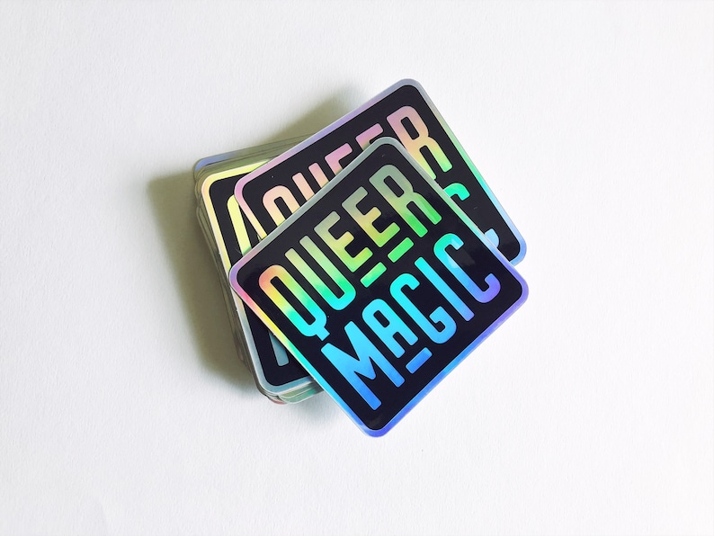 Queer Magic Vinyl Sticker Holographic Queer Magic Sticker Queer Pride Sticker image 7