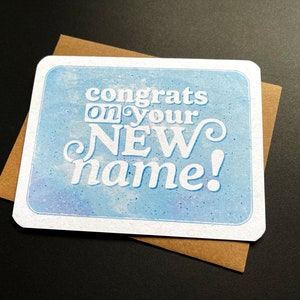 Congrats on Your New Name Trans Name Change Card image 3