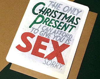Julsex | Julkort för pojkvän | Julkort för flickvän | Stygg | Smutsigt julkort | Olämpligt julkort | Jul