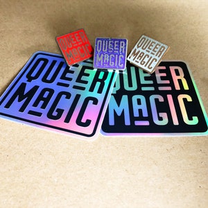 Queer Magic Vinyl Sticker Holographic Queer Magic Sticker Queer Pride Sticker image 5