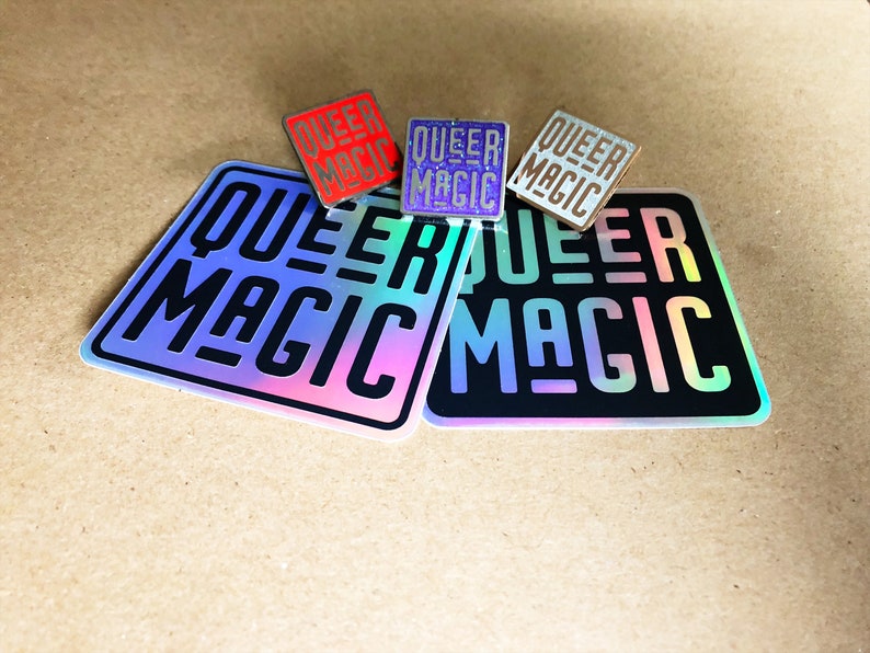 Queer Magic Vinyl Sticker Holographic Queer Magic Sticker Queer Pride Sticker image 5