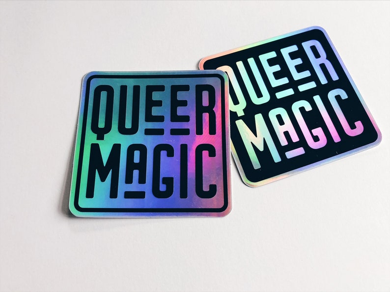 Queer Magic Vinyl Sticker Holographic Queer Magic Sticker Queer Pride Sticker image 6