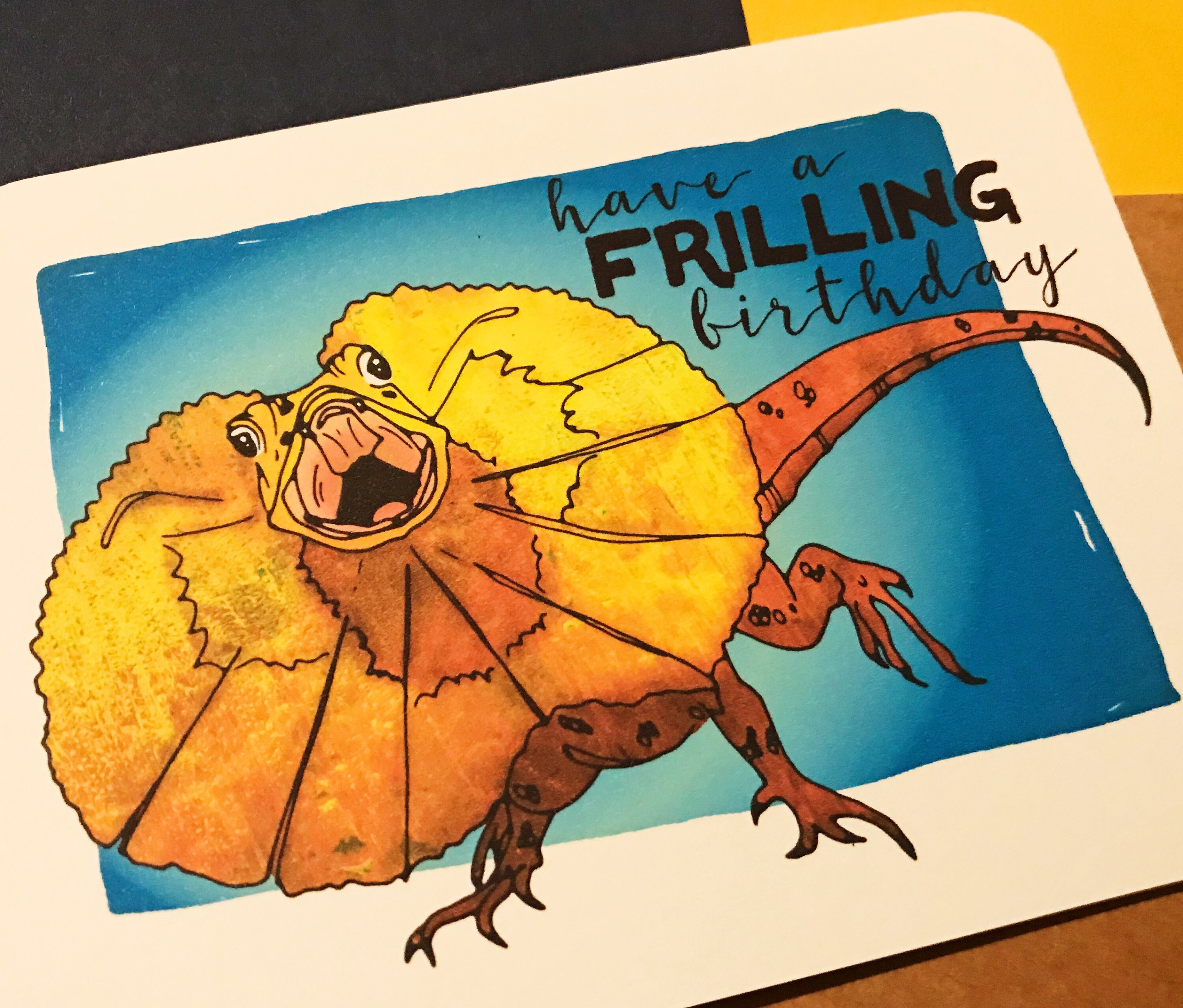 Have A Thrilling Birthday Card Happy Birthday Card Reptile | Etsy 