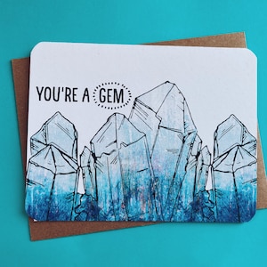 Vous êtes une carte Gem, carte de remerciement, carte merci, carte de graduation, carte de meilleur ami, carte de fête des mères, carte de rock, carte de remerciement drôle