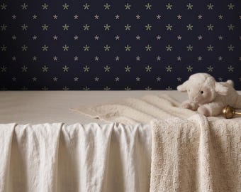 Sweet Petals Small Floral Wallpaper, Scandi Nursery Decor (Peel and Stick)