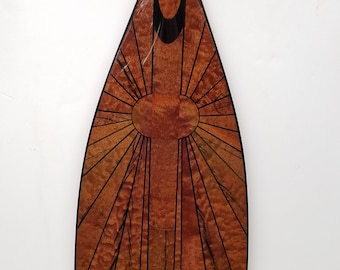 African Sun Canoe Paddle (one paddle), Ebony, Sapele, (Display Stand NOT included; see other listing WITH stand for a complete description)