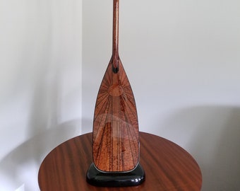 Canoe Paddle Display Stand - (paddle not included)  Made from Curly Maple & dyed Black.  Built specifically to display the paddles I build.