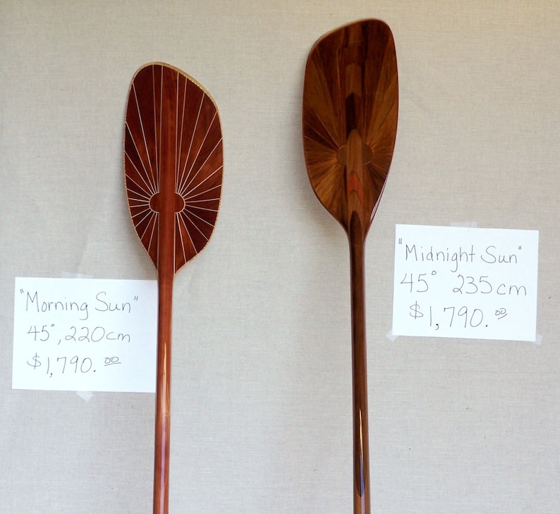 Wooden Kayak Paddle 45 Degree Feather Angle 235 cm long Etsy