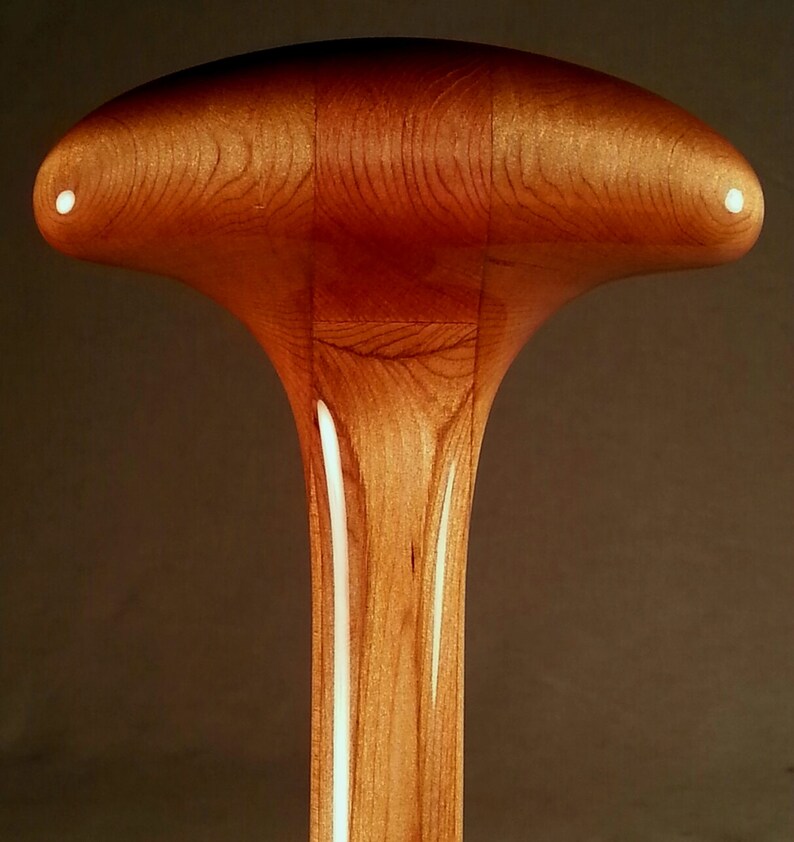 wooden canoe paddle 12 degree double bend s-blade p.g.s