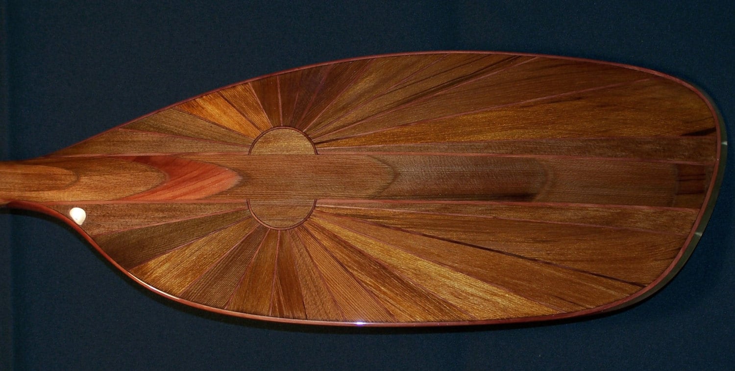 Wooden Kayak Paddle, 45 Degree Feather Angle, 235 Cm Long, Lightweight