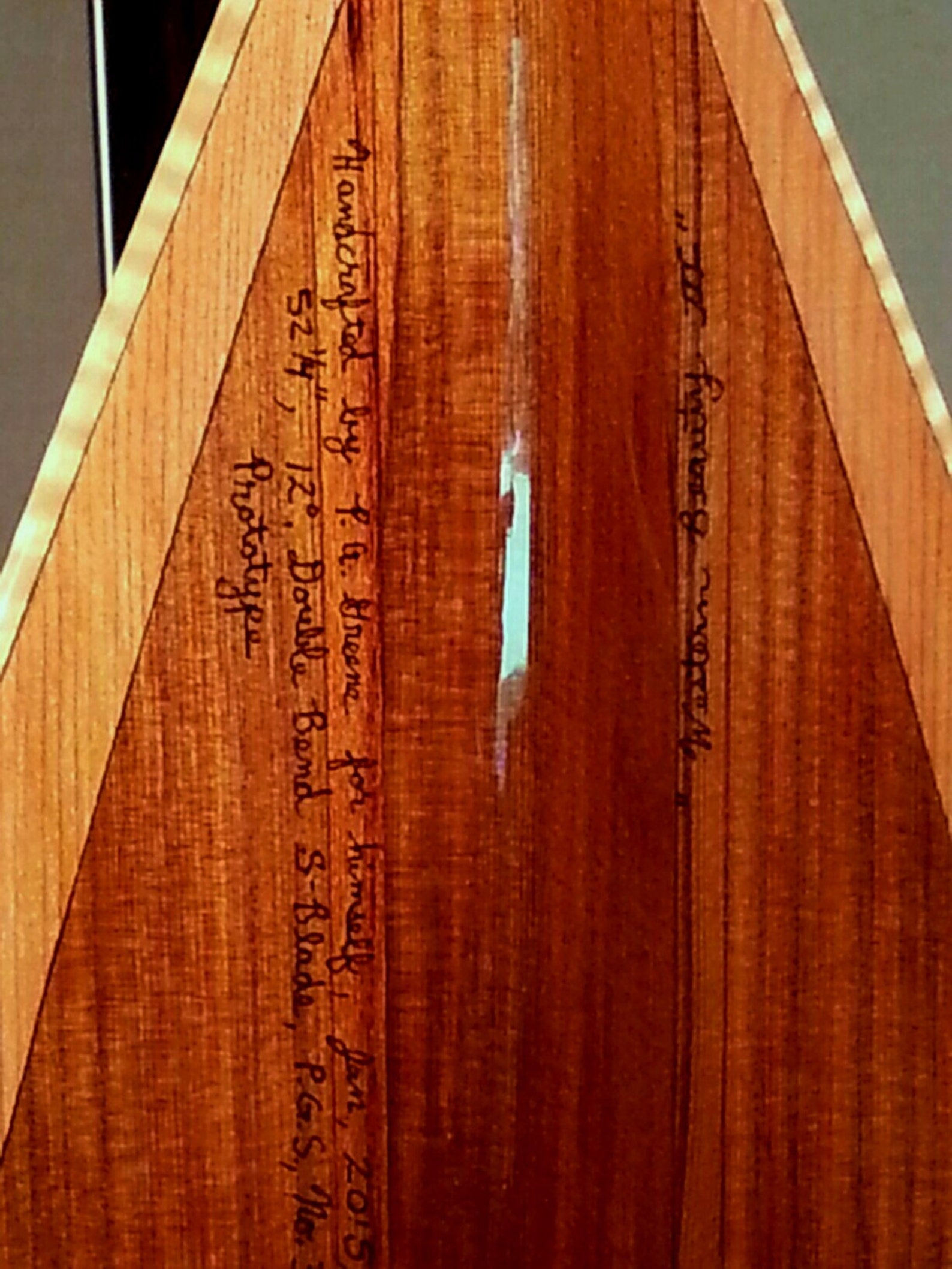 Wooden Canoe Paddle, 12 Degree Double Bend Sblade, western Beauty Iii