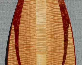 Wooden Canoe Paddle, "White Beauty III", 5 Degree S-Blade