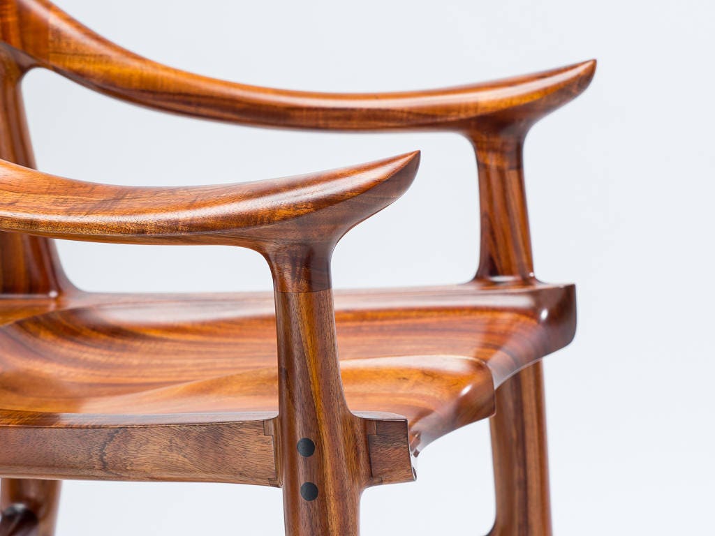 Sillón, esculpido en madera de acacia koa hawaiana de grado instrumental,  solo por comisión, otras especies de madera disponibles - Etsy México, image size:1024x768