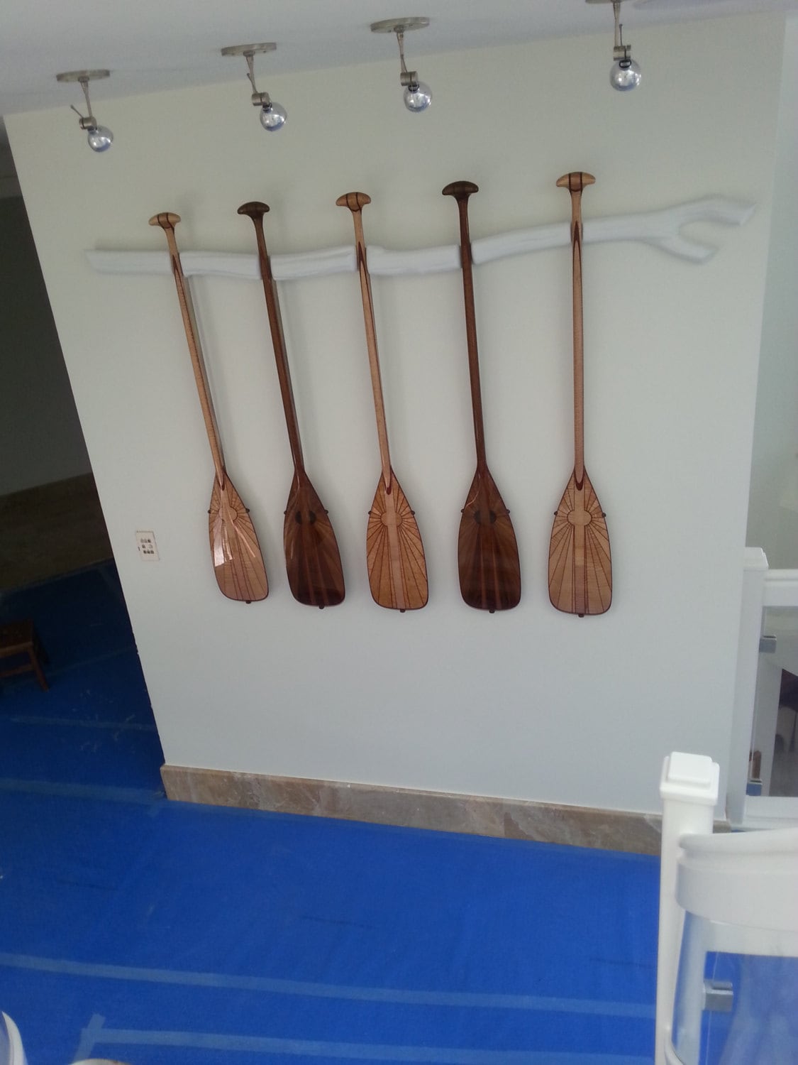 Canoe Paddle Display Hanger, Crepe Myrtle Branch Etsy