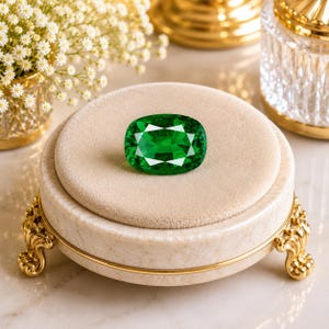 GIA-gecertificeerde Zambiaanse smaragd 6,93 kt | Royal Green Collector-edelsteen