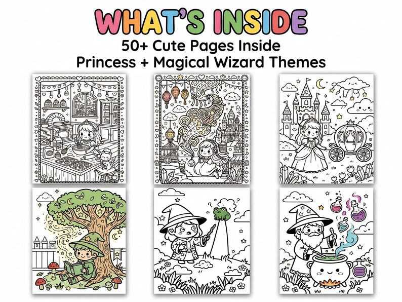 Kawaii Coloring Book Bundle, 50+ Coloring Pages for Kids and Adult - Etsy