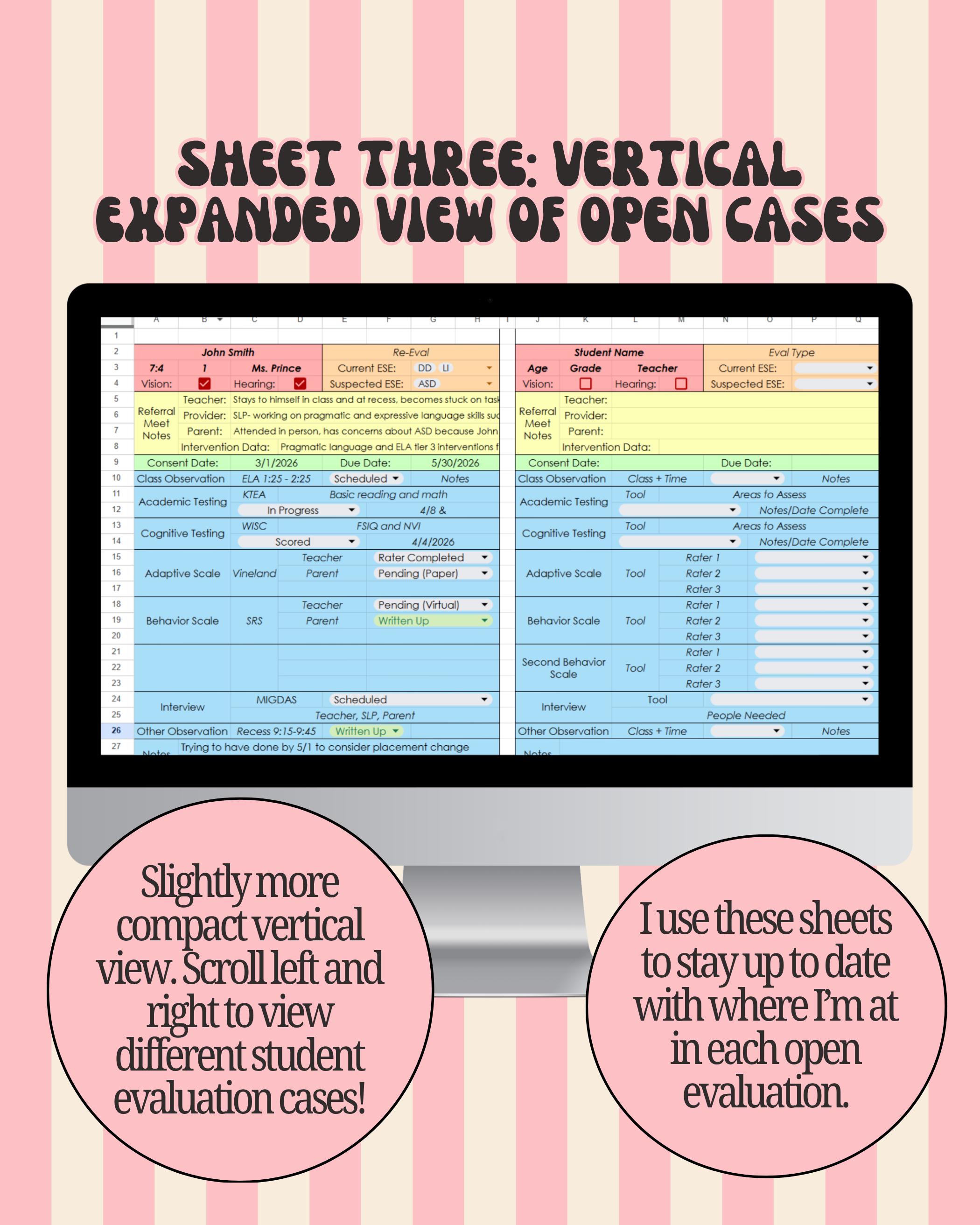 School Psychologist Evaluation Tracker – Customizable Google Sheets ...