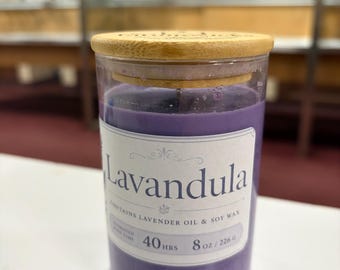 Soy homemade 8oz lavender candle