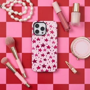 Pink Star Silicone Phone Case | Magnetic Compatible iP 16 15 14 Pro Max