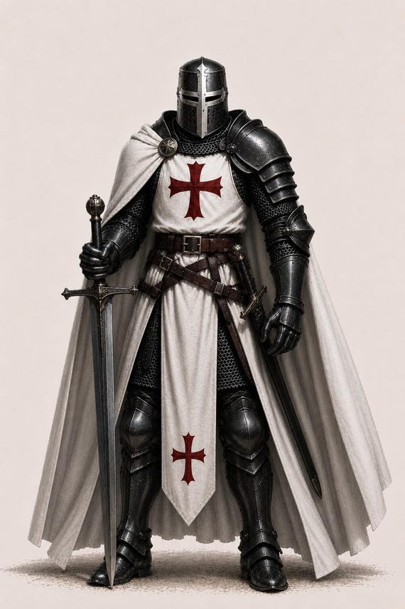 Handmade Black Templar Knight Armor Set with Great Helm | Medieval Crusader Full Plate Armor | Gothic LARP & Cosplay Armor Costume