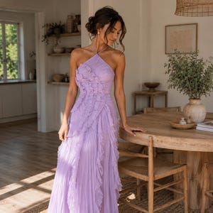 Purple Backless Dress - Etsy Purple Backless Dress - Etsy