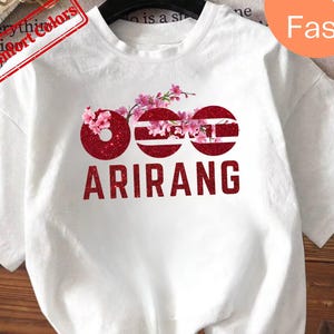Arirang World Tour 2026 Shirt – OT7 Reunion Grafik-Top – Bangtan Geschenk für K-Pop-Fans