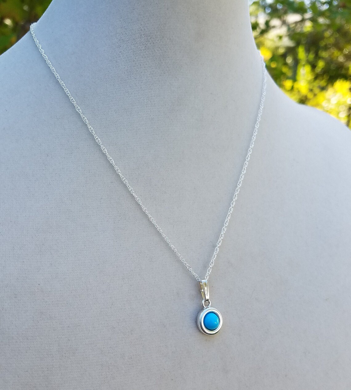 Sleeping Beauty Turquoise Necklace 6mm Genuine AAA Sleeping Etsy