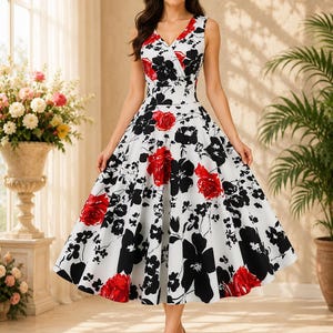 classic tea dress Reclaimed Vintage midi tea dress in floral print