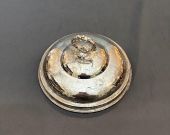 Vintage Silberplatte Entree Dish Deckel Ersatz Deckel verzierten Griff