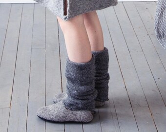 Boiled Wool Gray Leg Warmers, Felted Organic Wool Leggings, Knit Leg  Warmers, Knit Accessories Womens -  Canada