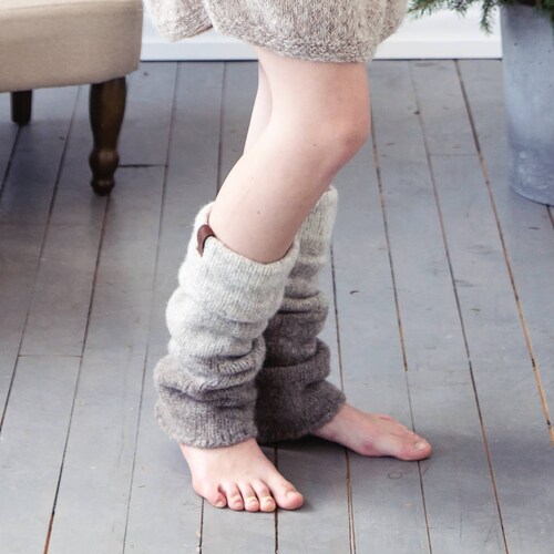 Ombre Wool Leg Warmers in Beige to Brown Natural Wool Boiled Etsy UK